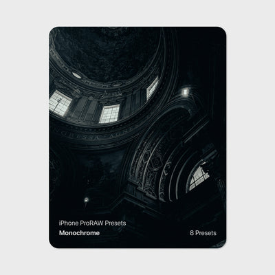iPhone ProRAW Presets - Monochrome Collection