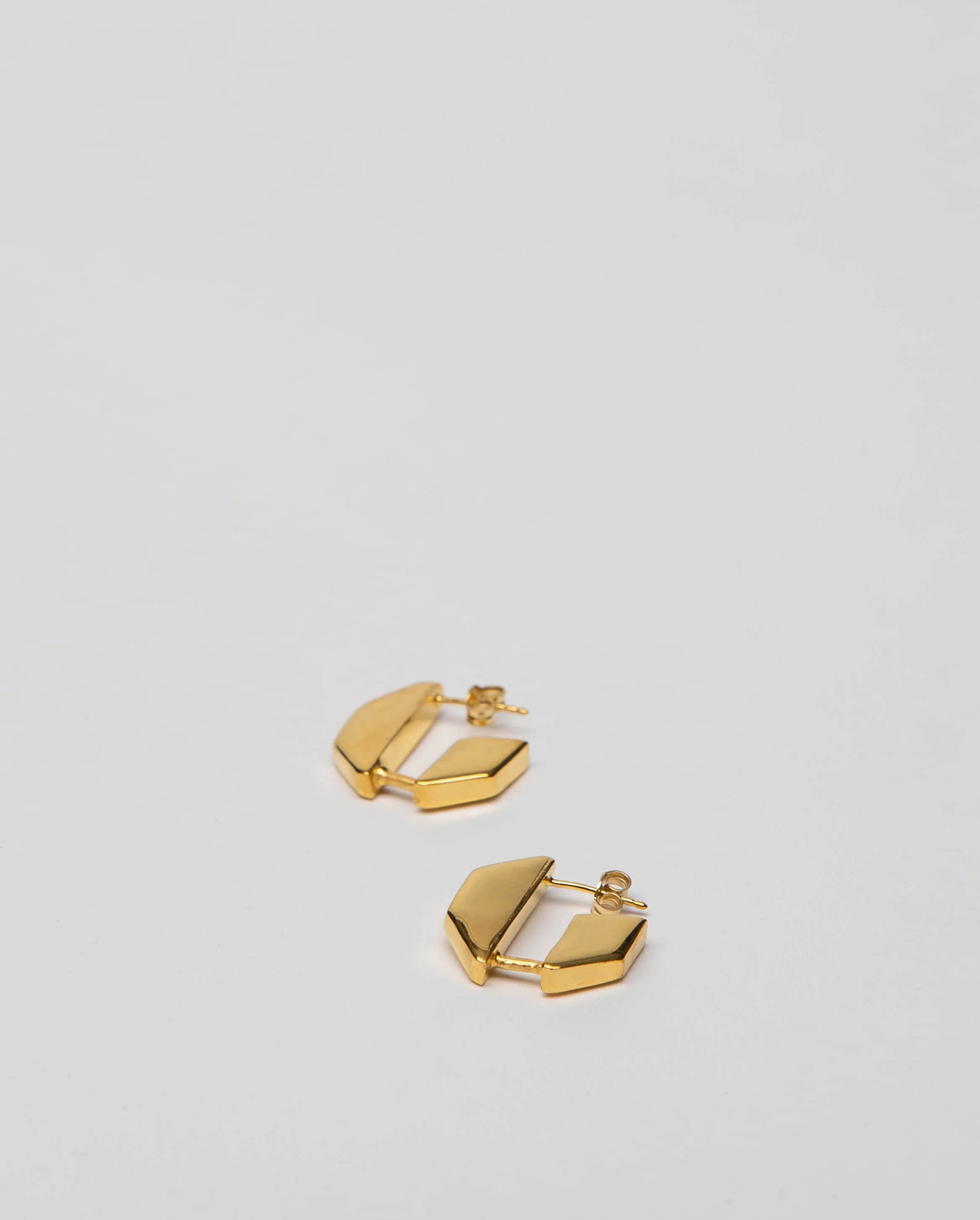 GOLD OCTAGON EARRINGS