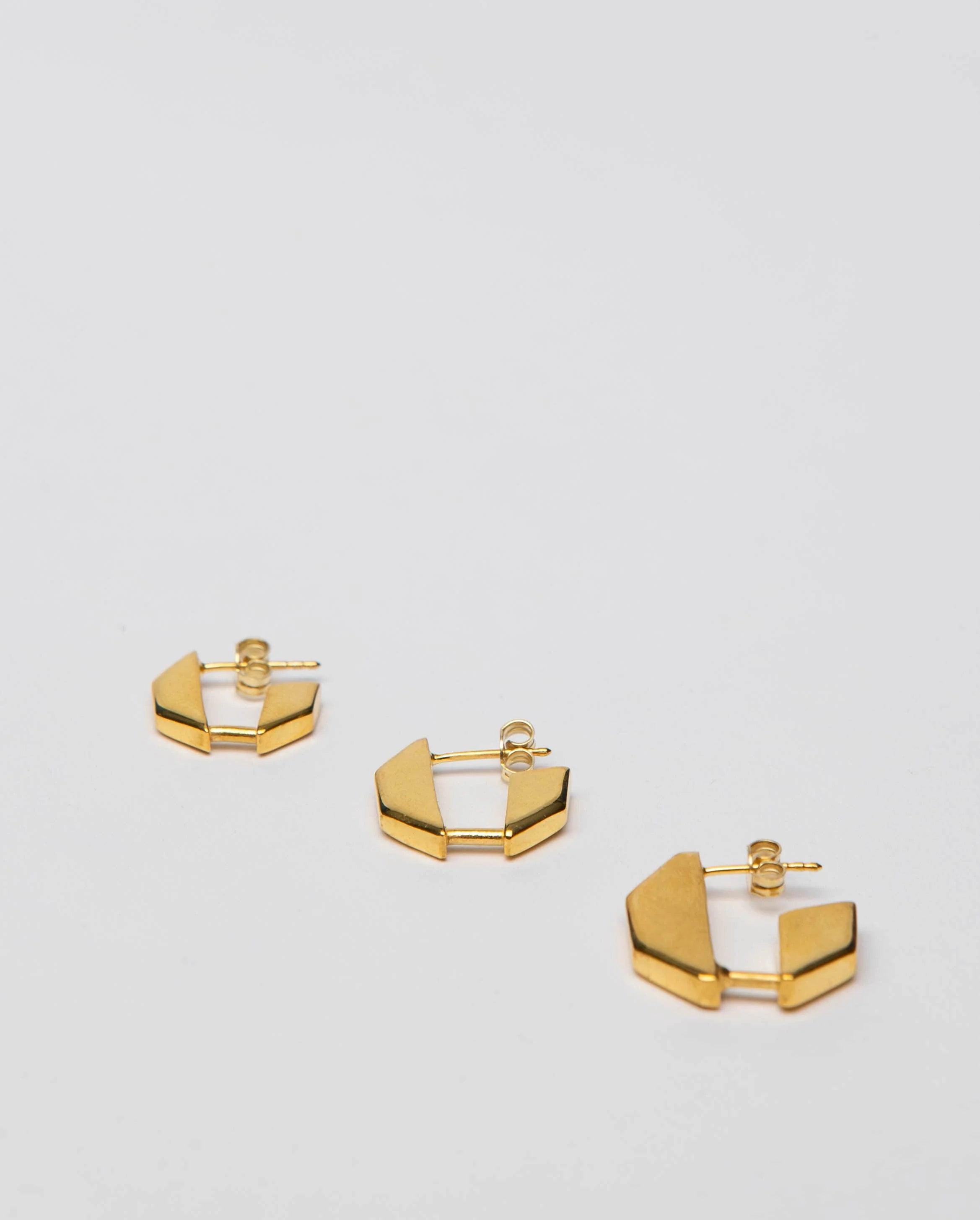 GOLD OCTAGON EARRINGS