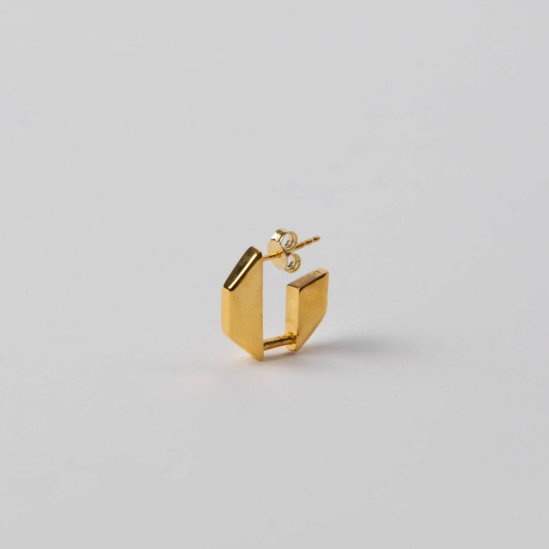 GOLD OCTAGON EARRINGS